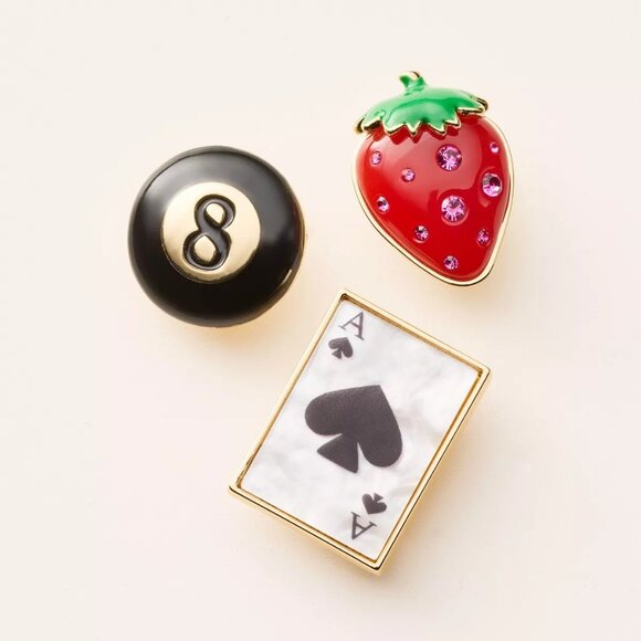 NWT kate spade new york x Target 3pk Mixed Novelty Pin Set - Picture 1 of 4